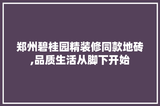 郑州碧桂园精装修同款地砖,品质生活从脚下开始 郑州碧桂园精装修同款地砖,品质生活从脚下开始 墙体维修